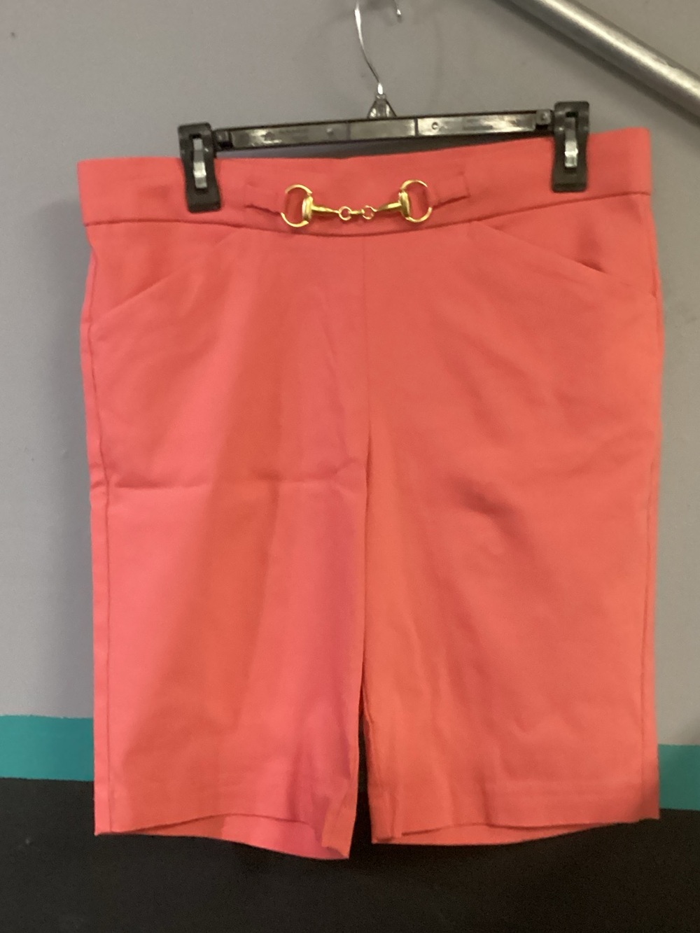 Counterparts Coral Bermuda Shorts with Gold Bit Accent